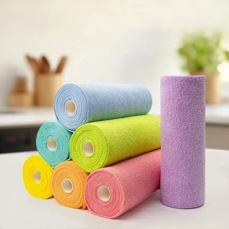 Say goodbye to wasteful paper towels!
This eco-friendly reusable cloth roll comes with 20 durable, washable microfiber sheets that clean better and last longer. Perfect for your kitchen, bathroom, windows, and more.