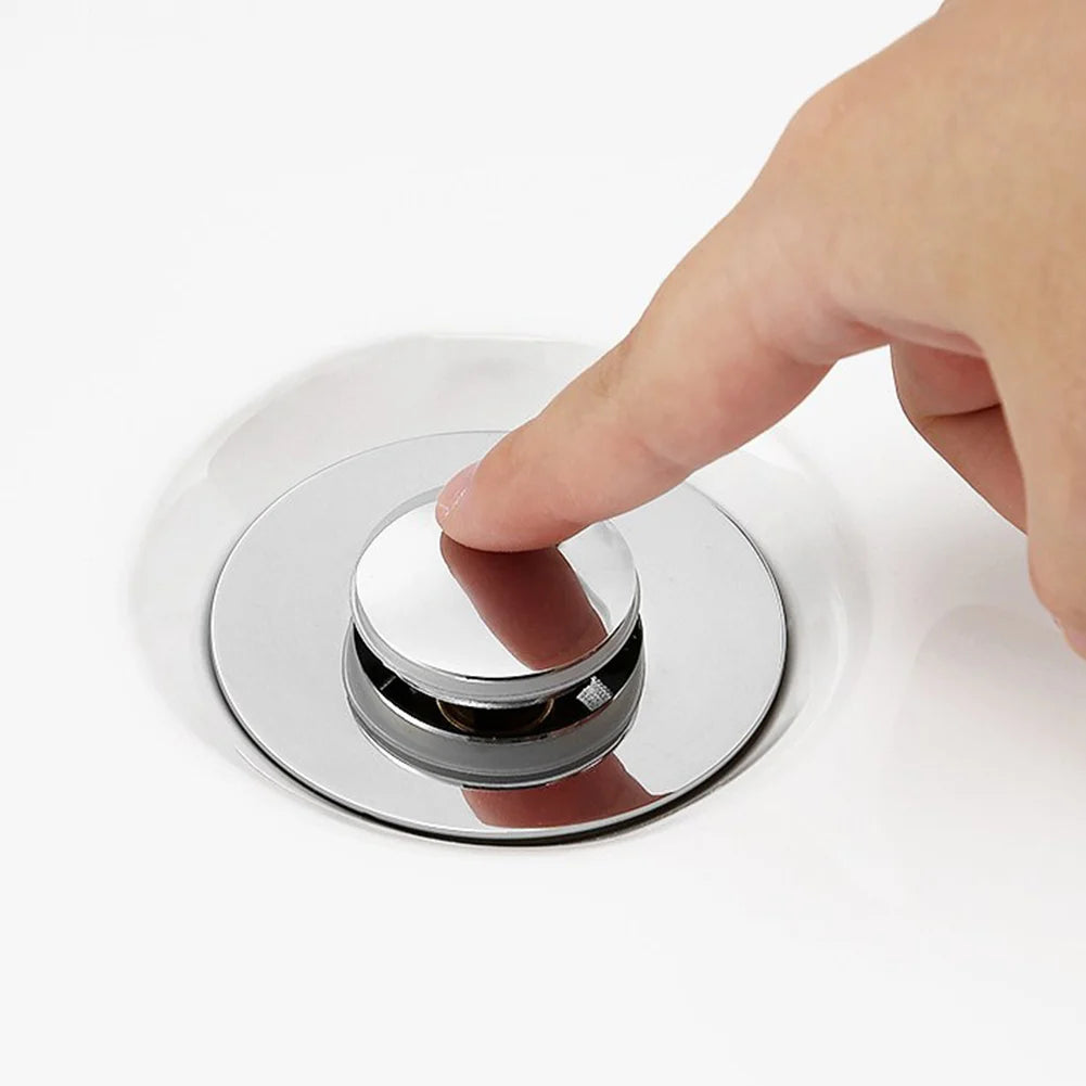 Pop-Up Drain Stopper & Hair Catcher – For Bathroom & Sink